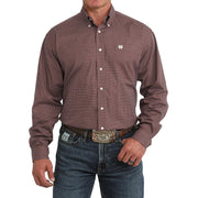 Men's Pink Print Stretch Shirt