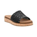 Women's At Ease Black Studded Sandal