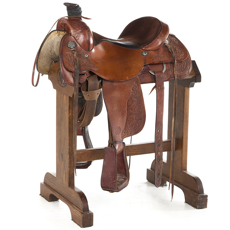 Used 16in Smoothout Floral Tooled Team Roper