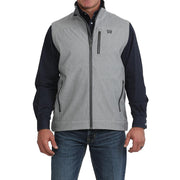 Men's Grey Water Repellent Bonded Vest