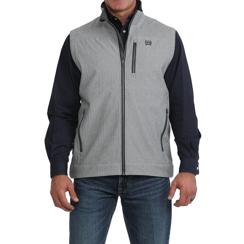 Men's Grey Water Repellent Bonded Vest