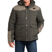 Men's Green Quilted Barn Coat