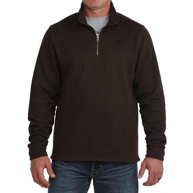 Men's Brown 1/4 Zip Pullover