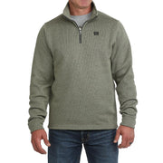 Men's Olive Quarter Zip Pullover