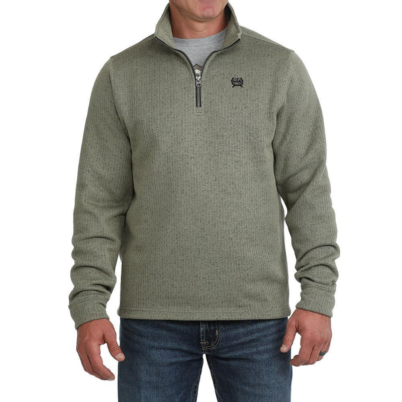 Men's Olive Quarter Zip Pullover