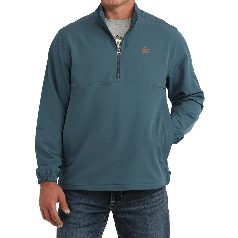 Men's Teal Windbreaker Pullover