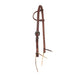 3/4in Indian Tan Oiled Floral Heel Buckle Single Ear Headstall