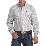 Men's White Striped Shirt