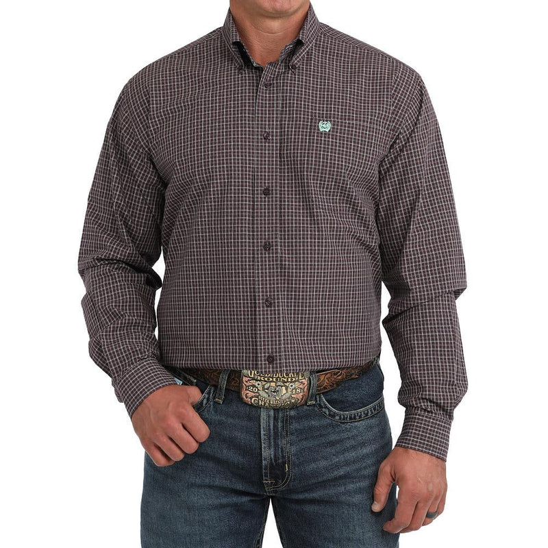 Men's Purple Plaid Shirt
