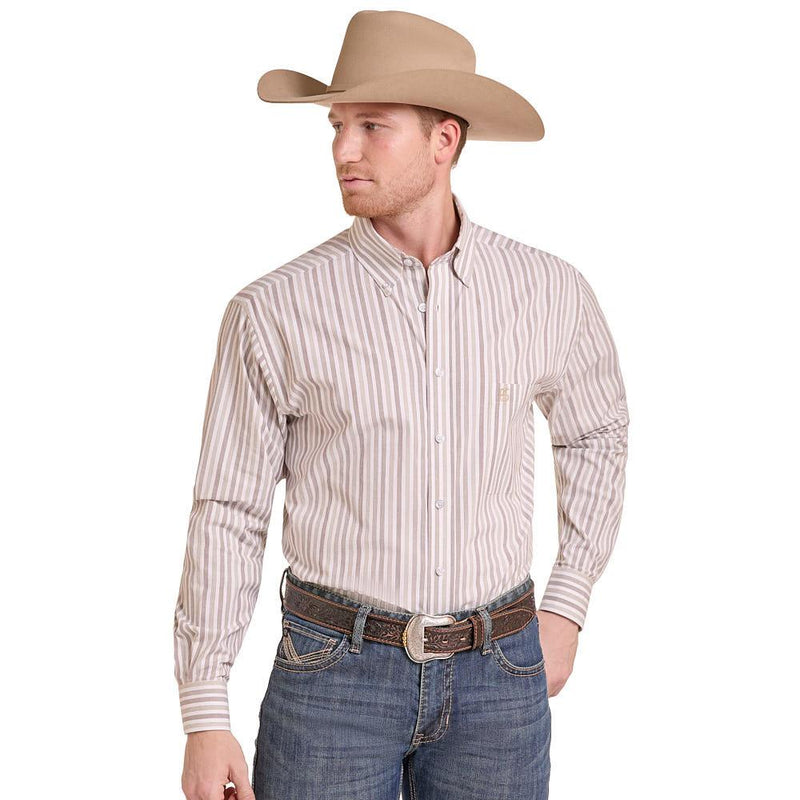 Men's Brown Stripe Classic Shirt