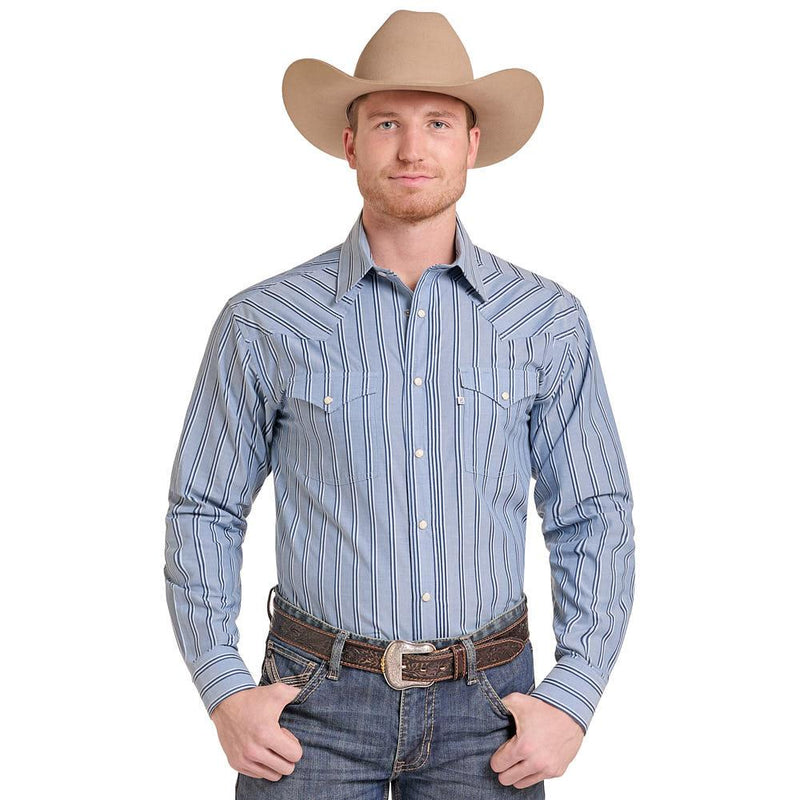 Men's Blue Striped Shirt