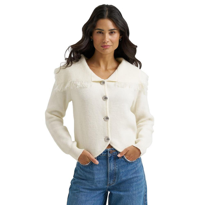 Women's White Sweater Cardigan