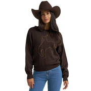 Women's Brown Bucking Horse Sweater