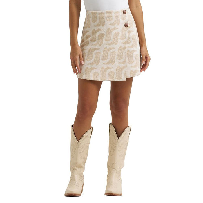 Women's Boot Print Jacquard Skirt