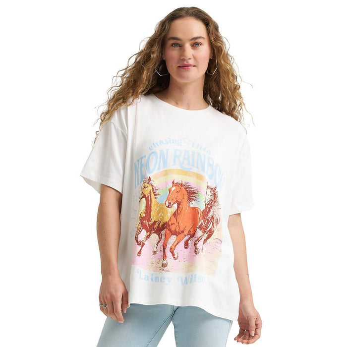 Women's Lainey Wilson Neon Rainbow Tee Shirt