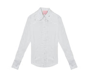 Women's White Frill Signature Shirt