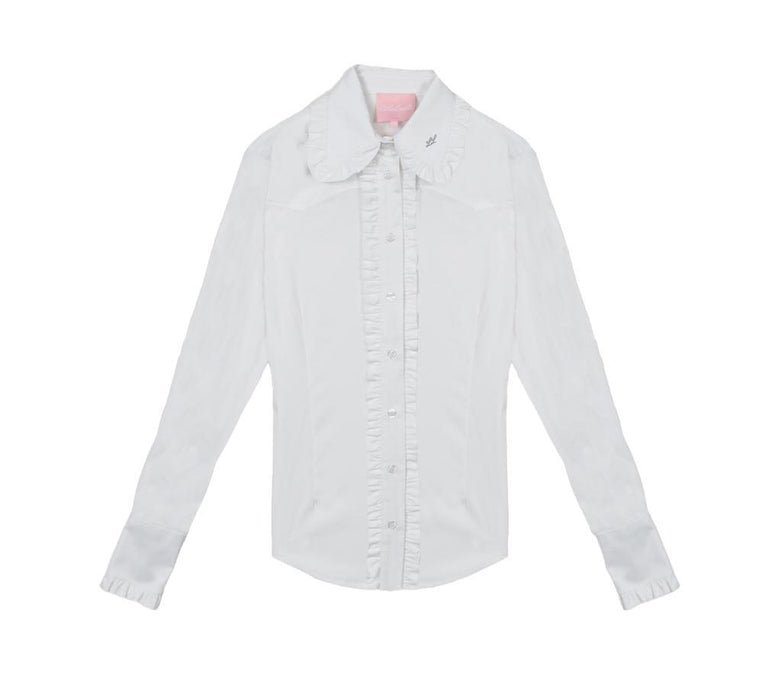 Women's White Frill Signature Shirt
