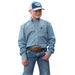 Boy's Blue Long Sleeve Print Shirt