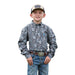 Boy's Blue Paisley Printed Shirt