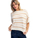 Women's Honey Oat Ribbed Short Sleeve Sweater Top
