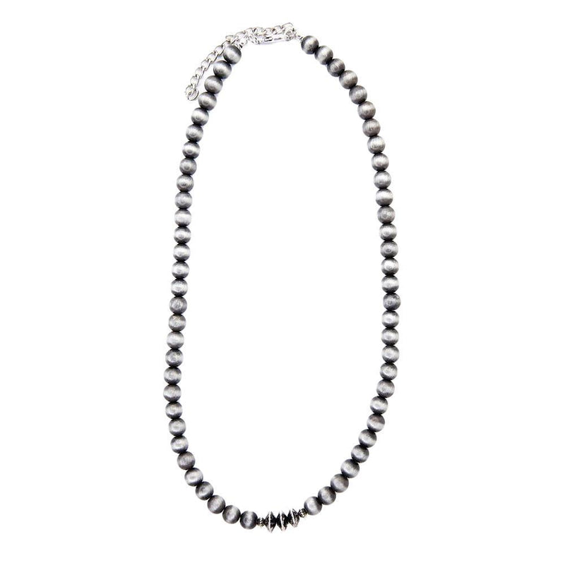 Silver Navajo Pearl Necklace