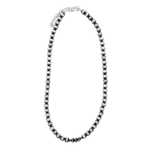 Silver Navajo Pearl Necklace