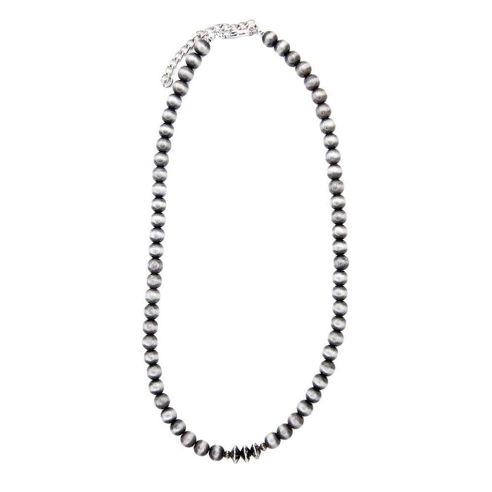 Silver Navajo Pearl Necklace