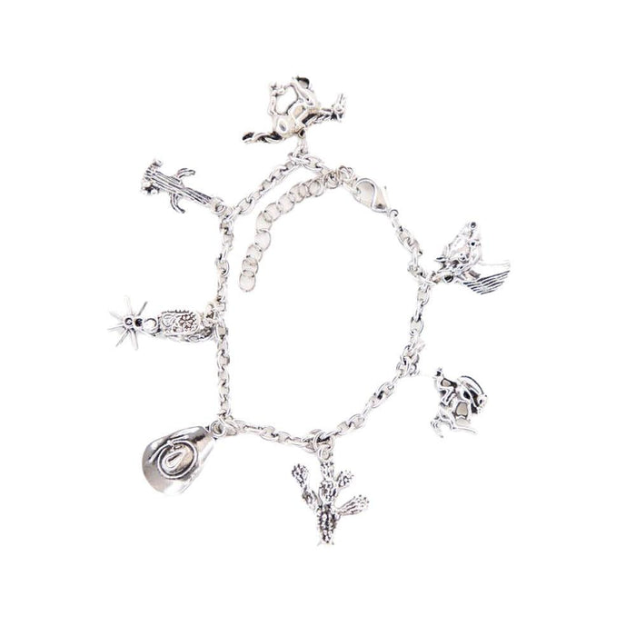 Burnished Concho Charm Bracelet