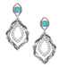 Twisted Time Crystal Turquoise Earrings