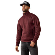 Men's Red Mahogany Caldwell 1/4 Zip Sweater