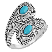 Balancing The Whole Turquoise Open Ring