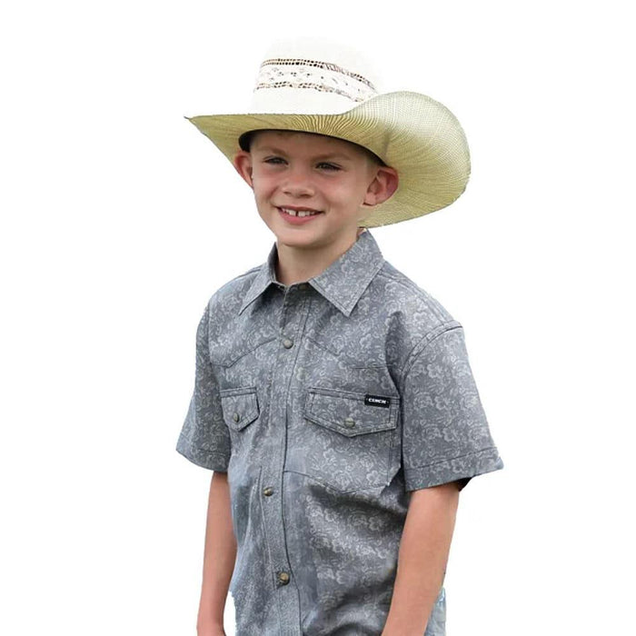 Boy's Navy Camp Shirt