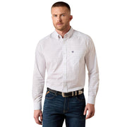 Men's White Geometric Print Pace Classic Shirt