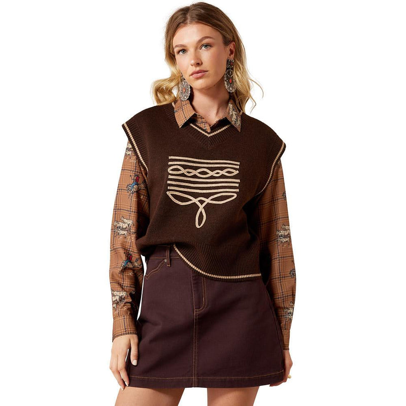 Women's Chicory Coffee Wichita Sweater Vest