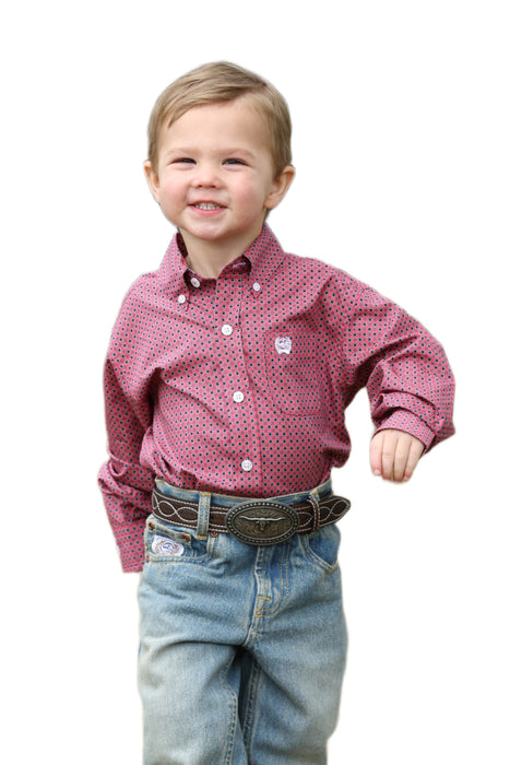 Boy's Pink Print Shirt