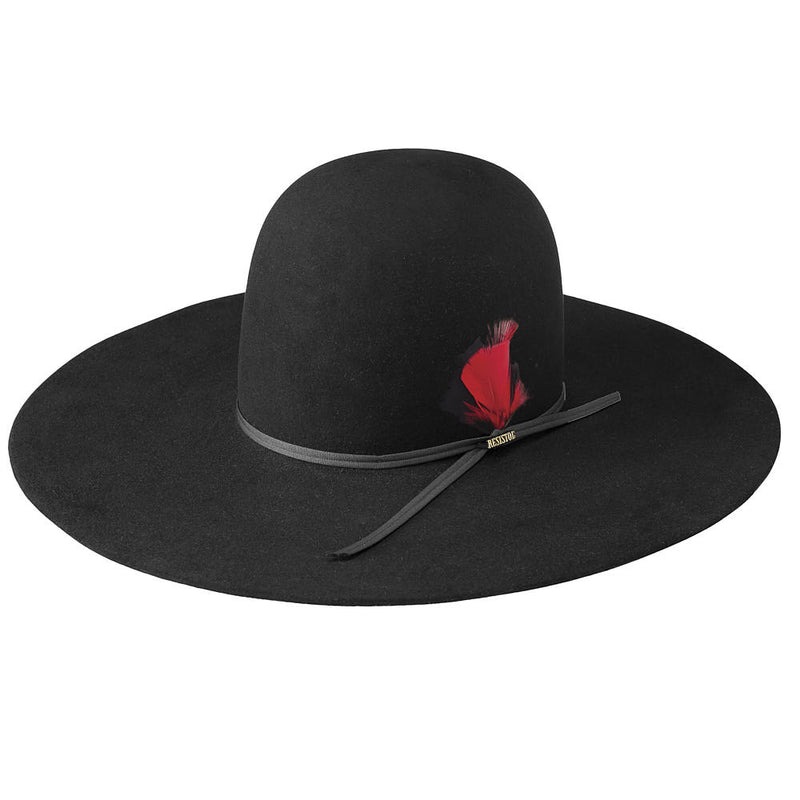 Chute 5 7X Black Open Crown Felt