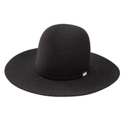 Five Star Black Open Crown 4 1/4in Brim Felt Hat