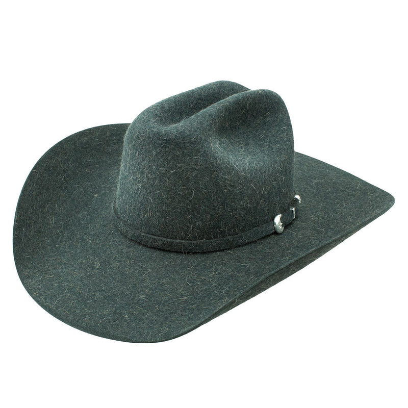 6X Midnight Mix Hunter Green 4 1/4in Brim Precreased Felt Hat