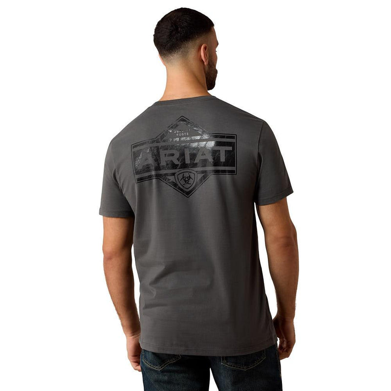 Men's Dark Shadow Leather Diamond Tee Shirt