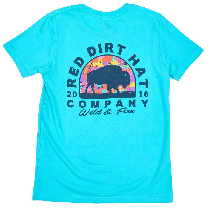 Boy's Teal Wild & Free Tee Shirt