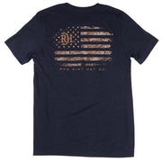 Men's Heather Black Old Glory Tee Shirt
