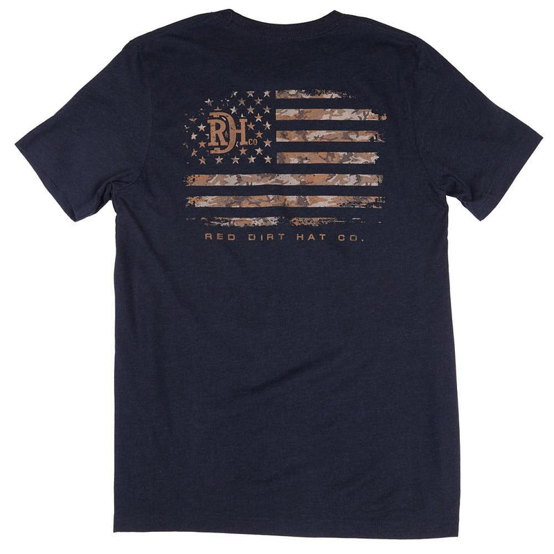 Men's Heather Black Old Glory Tee Shirt