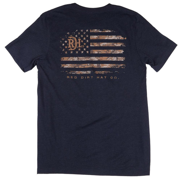 Men's Heather Black Old Glory Tee Shirt
