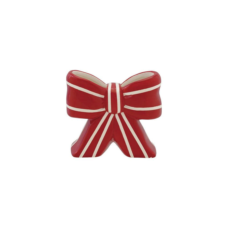 Ceramic Striped Bow Vase