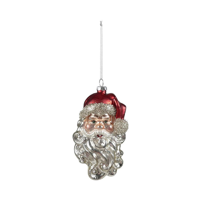 Glass Santa Head Ornament
