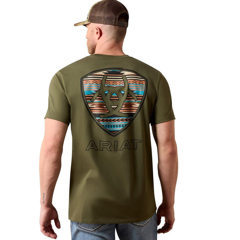 Men's Rust Serape Shield Tee Shirt