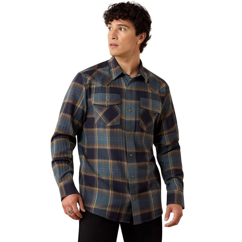 Men's Inkwell Plaid Retro Harbert Fitted Shirt
