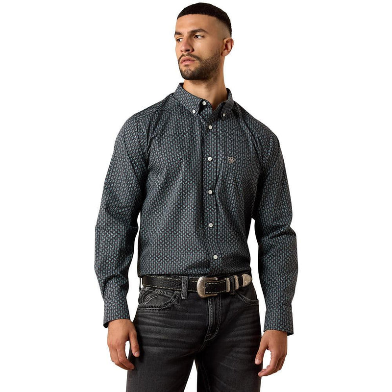 Men's Wrinkle Free Phantom Paisley Barnaby Shirt