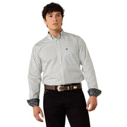 Men's Wrinkle Free Off White Dot Print Bryton Shirt