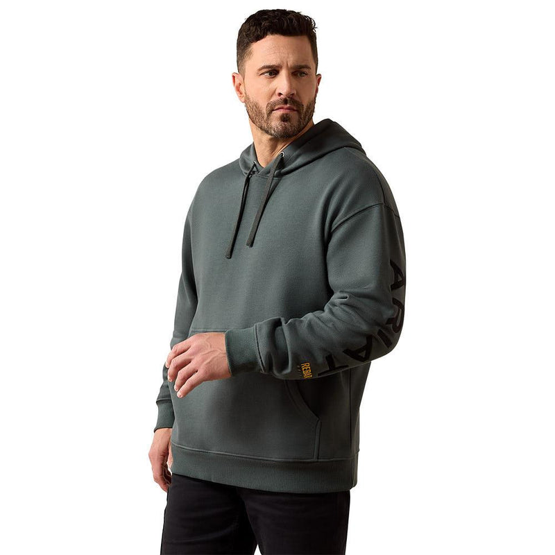 Men's Steel Green & Black Rebar Graphic Hoodie